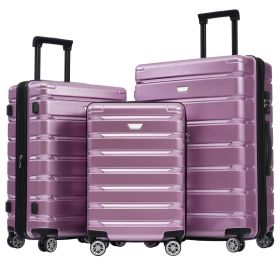 Hardshell Luggage Set 3 Piece, Durable ABS+PC Travel Suitcase with Spinner Wheels for Men Women (20/24/28 Inch)