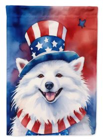 American Eskimo Patriotic American Garden Flag Mailbox Flag Decorative Yard Flag Banner Outside Patio Artwork Yard Flower Beds, Garden Size