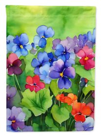 Illinois Violet in Watercolor Garden Flag Mailbox Flag Decorative Yard Flag Banner Outside Patio Artwork Yard Flower Beds, Garden Size, Multicolo