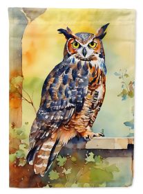 Great Horned Owl Garden Flag Mailbox Flag Decorative Yard Flag Banner Outside Patio Artwork Yard Flower Beds, Garden Size, Multicolor