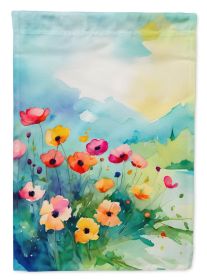 Anemones in Watercolor Garden Flag Mailbox Flag Decorative Yard Flag Banner Outside Patio Artwork Yard Flower Beds, Garden Size, Multicolor