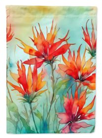 Wyoming Indian Paintbrush in Watercolor Garden Flag Mailbox Flag Decorative Yard Flag Banner Outside Patio Artwork Yard Flower Beds, Garden Size
