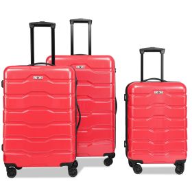 Luggage Sets ABS+PC Hardshell 3pcs Clearance Luggage Hardside Lightweight Durable Suitcase sets Spinner Wheels Suitcase with TSA Lock (20/24/28),