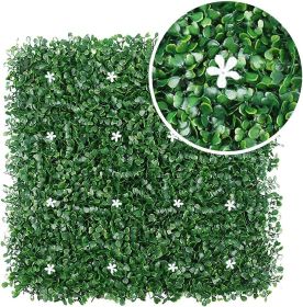 Artificial Hedge Boxwood Panels Plant Faux Greenery Panels UV Protected Privary Screen Indoor Outdoor Use Garden Fence Home Decor Greenery Panels