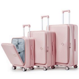 Luggage Sets 3 Piece(20/24/28), Expandable Carry On Luggage with TSA Lock Airline Approved (Color: as Pic)