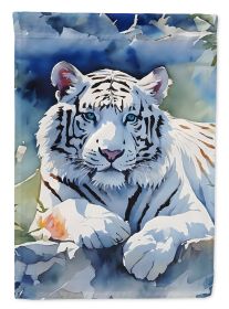 White Tiger Garden Flag Mailbox Flag Decorative Yard Flag Banner Outside Patio Artwork Yard Flower Beds, Garden Size, Multicolor (Default: Default)