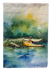 Crocodile Garden Flag Mailbox Flag Decorative Yard Flag Banner Outside Patio Artwork Yard Flower Beds, Garden Size, Multicolor (Default: Default)
