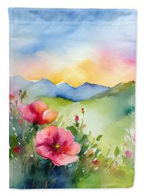 North Dakota Wild Prairie Roses in Watercolor Garden Flag Mailbox Flag Decorative Yard Flag Banner Outside Patio Artwork Yard Flower Beds, Garden (Default: Default)