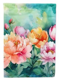 Indiana Peonies in Watercolor Garden Flag Mailbox Flag Decorative Yard Flag Banner Outside Patio Artwork Yard Flower Beds, Garden Size, Multicolo (Default: Default)